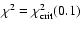 $\chi^2 = \chi^2_{\rm crit} (0.1)$