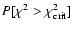 $P [\chi^2>\chi^2_{\rm crit}]$