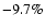 $-9.7\%$