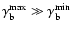 $\gamma_{\rm b}^{\rm max}\gg \gamma_{\rm
b}^{\rm min}$