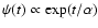$\psi(t)\propto
\exp (t/\alpha)$
