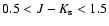 $0.5<J-K_{\rm s}<1.5$