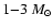 $1{-}3~M_{\odot}$
