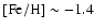 $\rm [Fe/H] \sim-1.4$