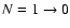 $N = 1\rightarrow0$