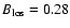 $B_{\rm los} = 0.28$