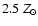 $2.5~Z_\odot$