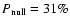 $P_{\rm null} = 31\%$