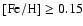 $[{\rm Fe/H}]\ge0.15$
