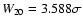 $W_{20}=3.588\sigma$