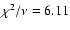 $\chi^2/\nu=6.11$