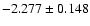 ${-}2.277 \pm 0.148$