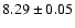$8.29 \pm 0.05$