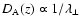 $D_{\rm A}(z) \varpropto 1/\lambda_\bot$