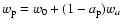 $w_{\rm p}=w_0+(1-a_{\rm p})w_a$