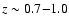 $z\sim0.7{-}1.0$
