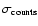 $\sigma_{\rm counts}$