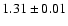 $1.31 \pm0.01$