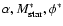 $\alpha,M_{\rm star}^*,\phi^*$