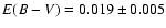 $E(B-V)=0.019\pm0.005$