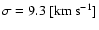 $\sigma=9.3~\rm [km~s^{-1}]$
