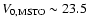$V_{0,\rm MSTO}\sim 23.5$