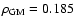 $\rho_{\rm GM} = 0.185~$