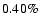 $0.40\%$