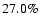 $27.0\%$