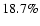 $18.7\%$