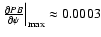 $\left.\frac{\partial{PB}}{\partial\psi}\right\vert _{\max} \approx 0.0003$