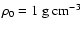 $\rho_0=1~{\rm g~cm^{-3}}$