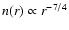 $n(r)\propto
r^{-7/4}$