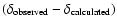 $(\delta _{\rm observed}-\delta _{\rm calculated})$