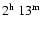 $2^{\rm h}~13^{\rm m}$