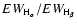 $EW_{{\rm H}_{\alpha}}/EW_{{\rm H}_{\beta}}$
