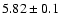 $5.82\pm0.1$