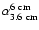 $\alpha^{\rm 6~cm}_{\rm 3.6~cm}$