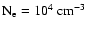 $\rm N_{\rm e}=10^{4}~cm^{-3}$