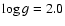 $\log g = 2.0$