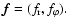 $\vec{f} = (f_{\rm r},f_{\varphi}).$