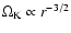 $\Omega_{\rm K} \propto r^{-3/2}$