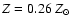 $Z = 0.26~Z_\odot$