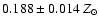 $0.188\pm0.014~Z_\odot$
