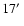 $17\hbox{$^\prime$ }$