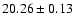 $20.26\pm0.13$