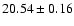 $20.54\pm0.16$
