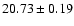 $20.73\pm0.19$