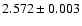 $2.572\pm0.003$
