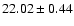 $22.02\pm0.44$